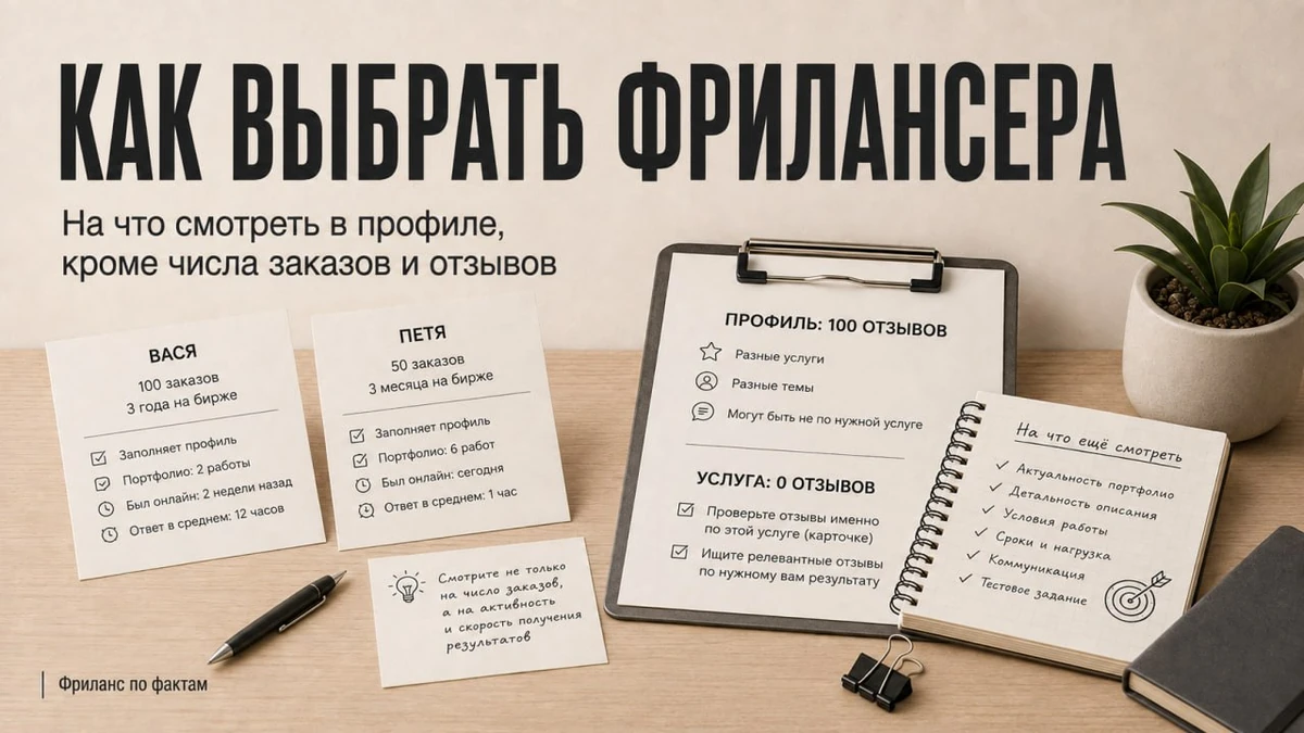 100 заказов лучше 50? Как выбирать исполнителя