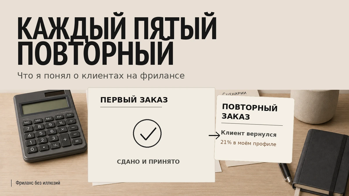Каждый пятый мой заказ — повторный. Что я понял о клиентах на фрилансе