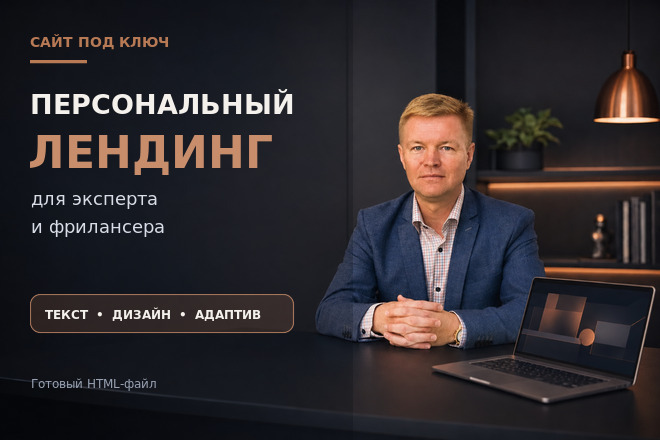 Обложка кворка Персональный продающий лендинг